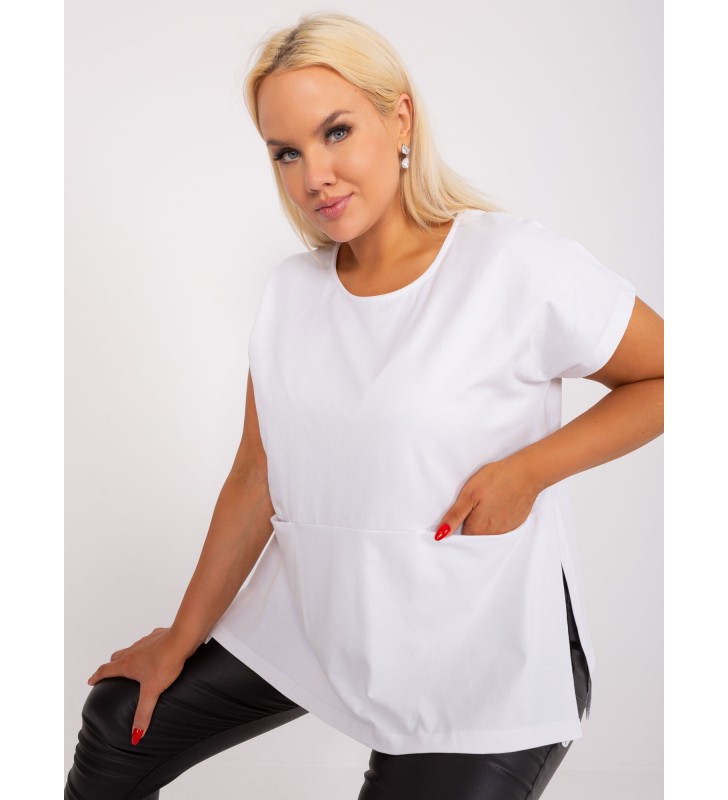 Bluzka plus size RV-BZ-8845.19P biały