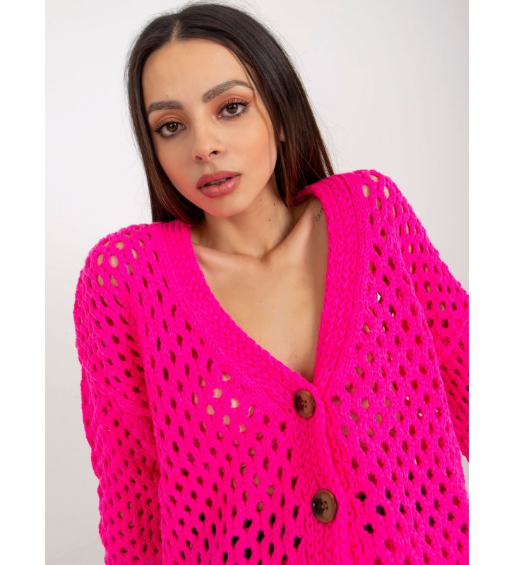 Sweter rozpinany BA-SW-9009.26P fluo różowy