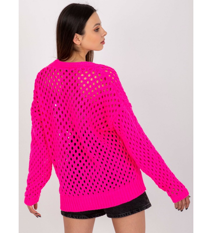 Sweter rozpinany BA-SW-9009.26P fluo różowy