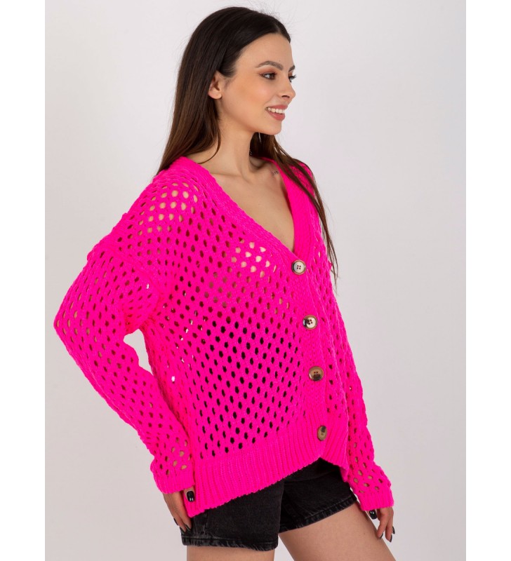 Sweter rozpinany BA-SW-9009.26P fluo różowy