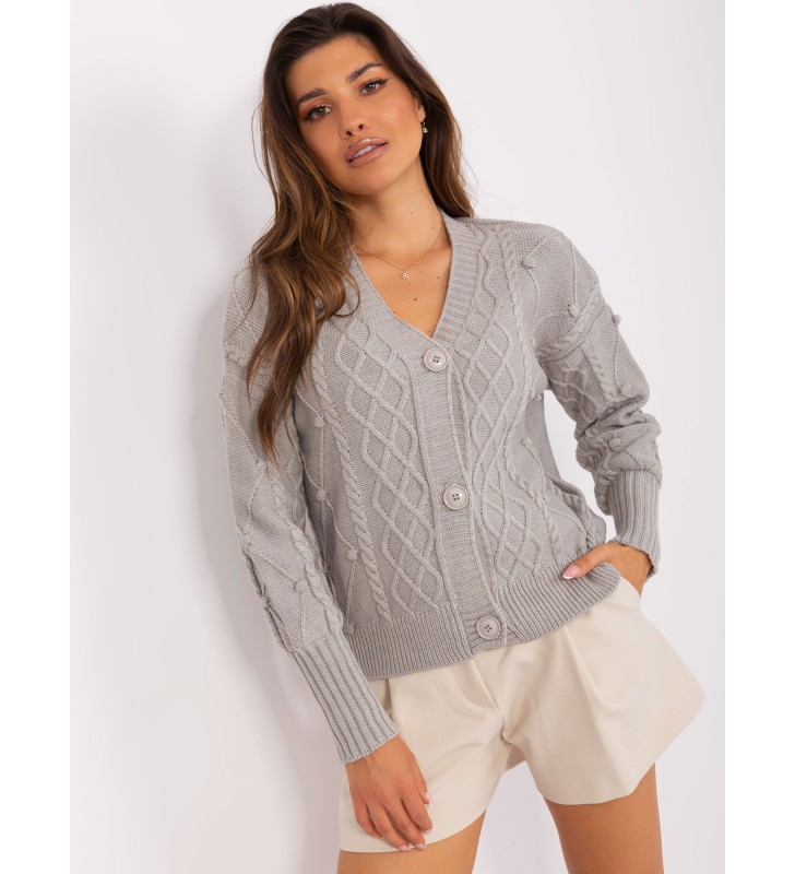 Sweter rozpinany BA-SW-8005.00P szary