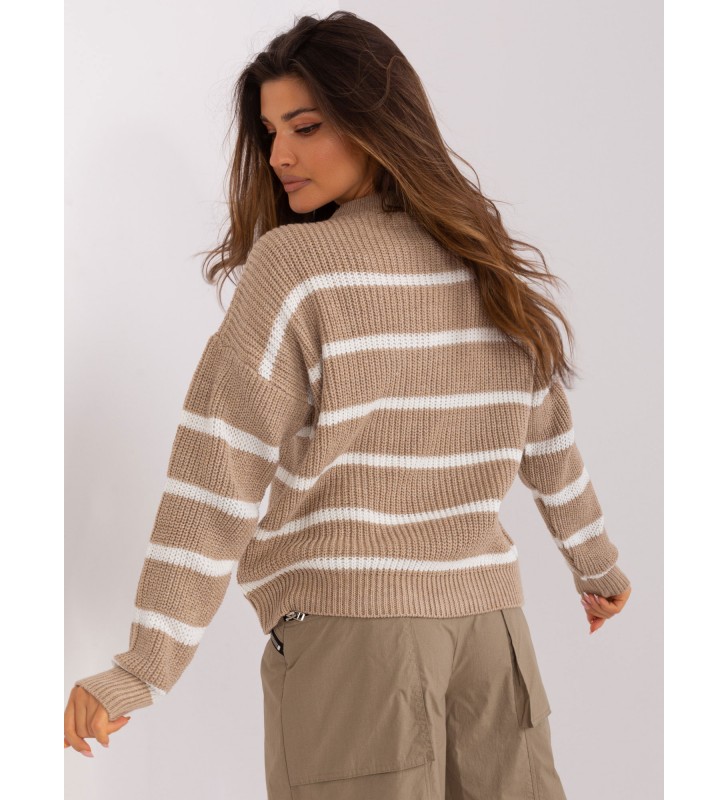 Sweter oversize BA-SW-8025.38P ciemny bezowy