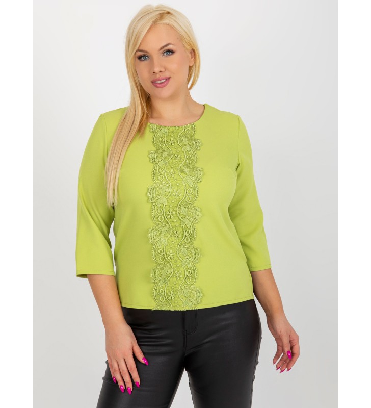 Bluzka plus size LK-BZ-506515.75 limonkowy