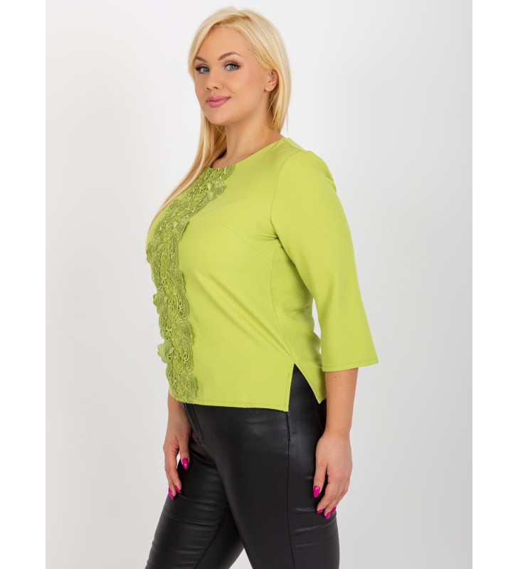 Bluzka plus size LK-BZ-506515.75 limonkowy