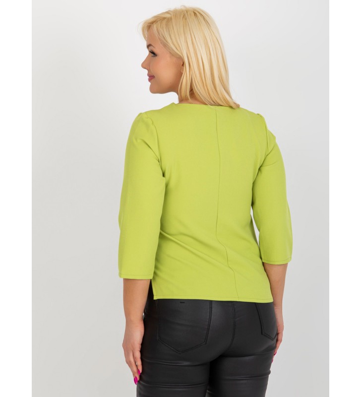 Bluzka plus size LK-BZ-506515.75 limonkowy