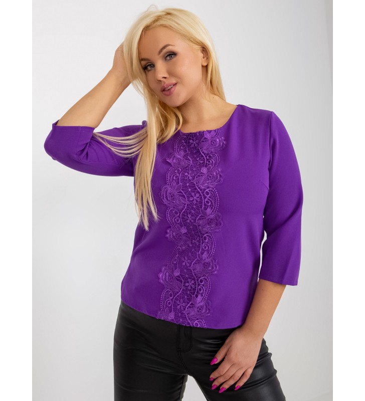 Bluzka plus size LK-BZ-506515.75 fioletowy