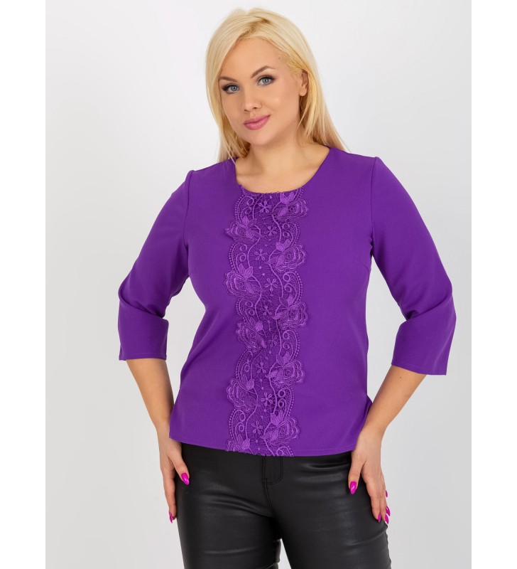 Bluzka plus size LK-BZ-506515.75 fioletowy