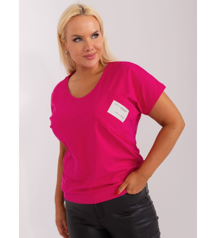 Bluzka plus size RV-BZ-8935.97 fuksjowy