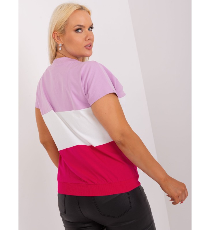 Bluzka plus size RV-BZ-8575.01P jasny fioletowy