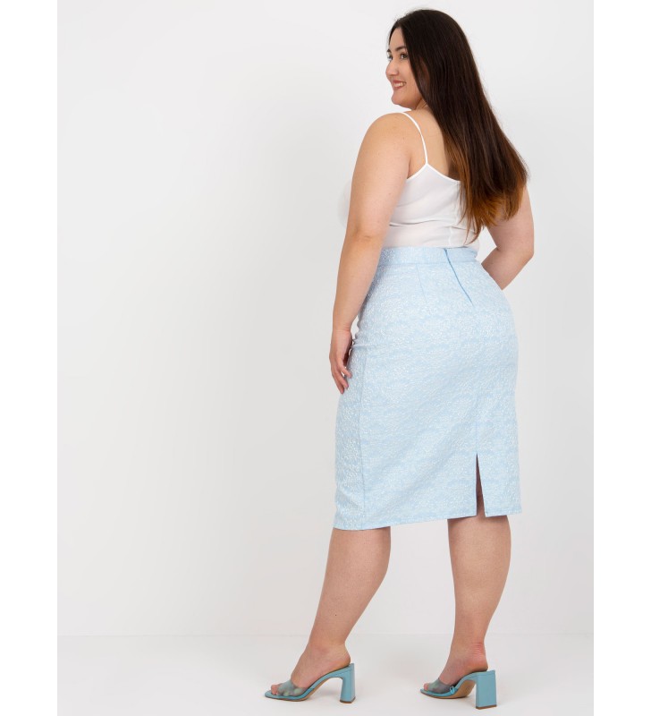 Spódnica plus size LK-SD-506634.47 jasny niebieski