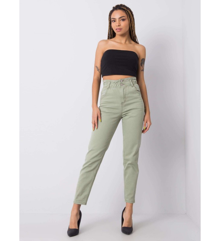 Spodnie jeans jeansowe 336-SP-2156.33P pistacjowy