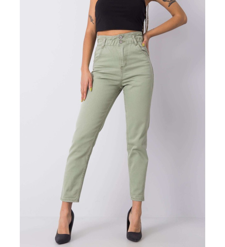 Spodnie jeans jeansowe 336-SP-2156.33P pistacjowy