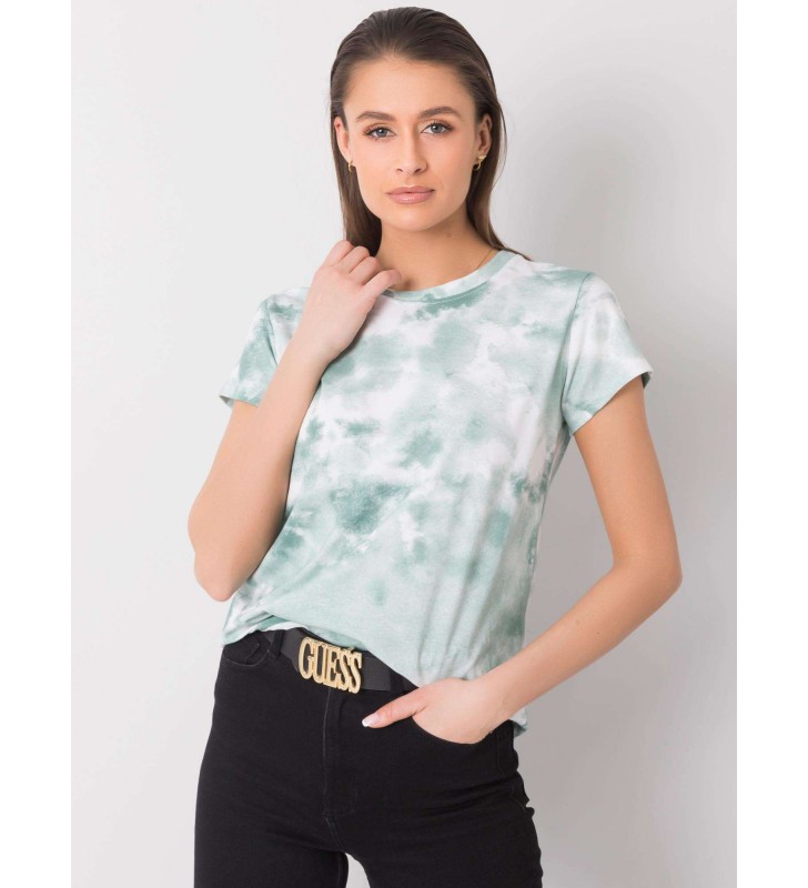 T-shirt z nadrukiem DHJ-TS-11280.09 pistacjowy