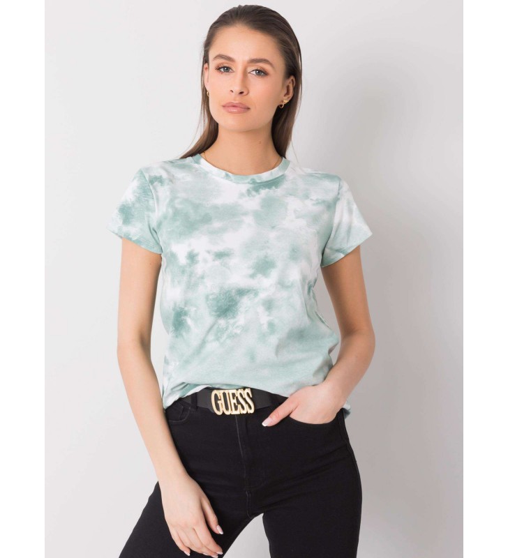 T-shirt z nadrukiem DHJ-TS-11280.09 pistacjowy