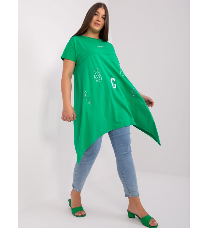 Tunika plus size RV-TU-7869.09P zielony