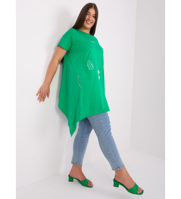 Tunika plus size RV-TU-7869.09P zielony