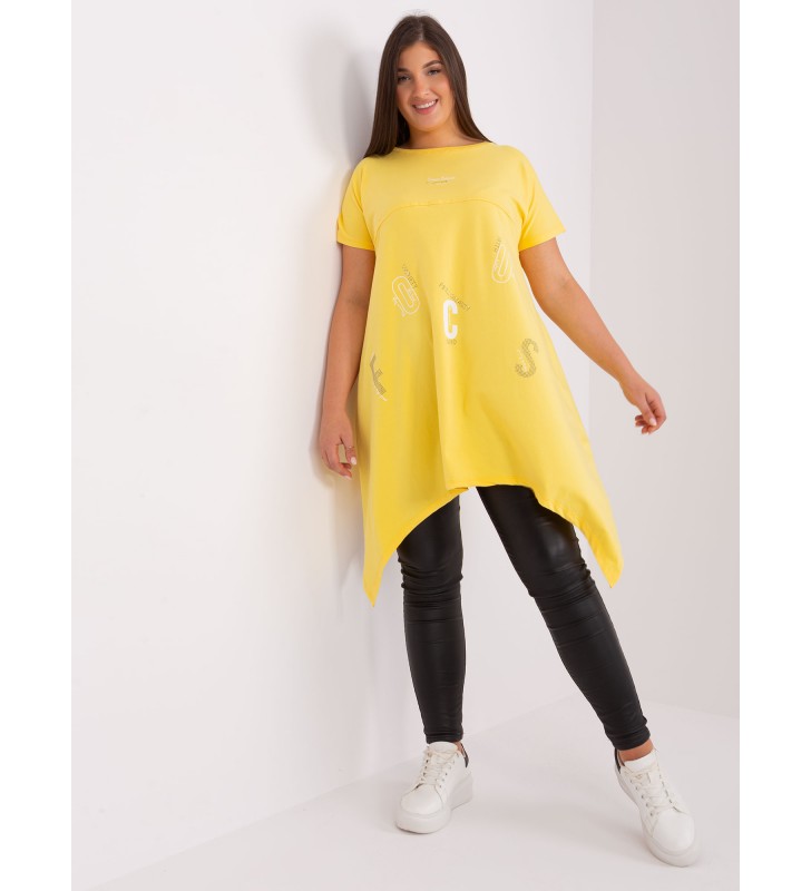 Tunika plus size RV-TU-7869.09P żółty