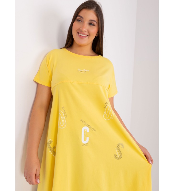 Tunika plus size RV-TU-7869.09P żółty