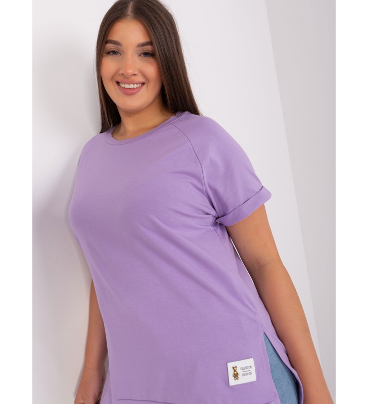 Bluzka plus size RV-BZ-8928.89P jasny fioletowy