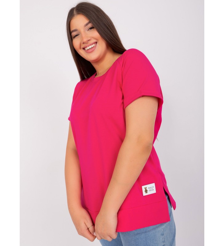 Bluzka plus size RV-BZ-8928.89P fuksjowy