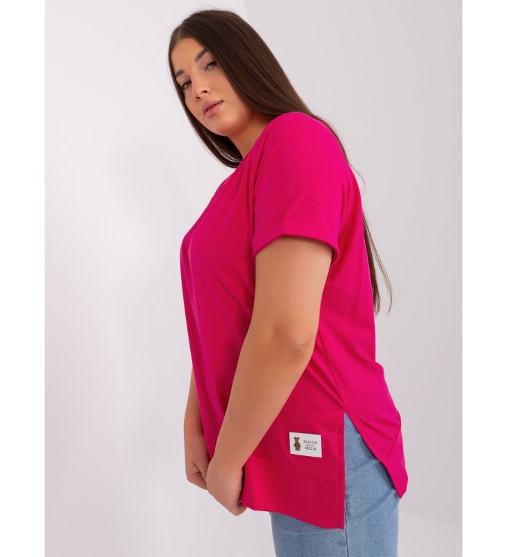 Bluzka plus size RV-BZ-8928.89P fuksjowy