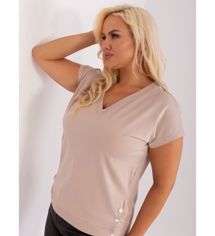 Bluzka plus size RV-BZ-8818.53 beżowy