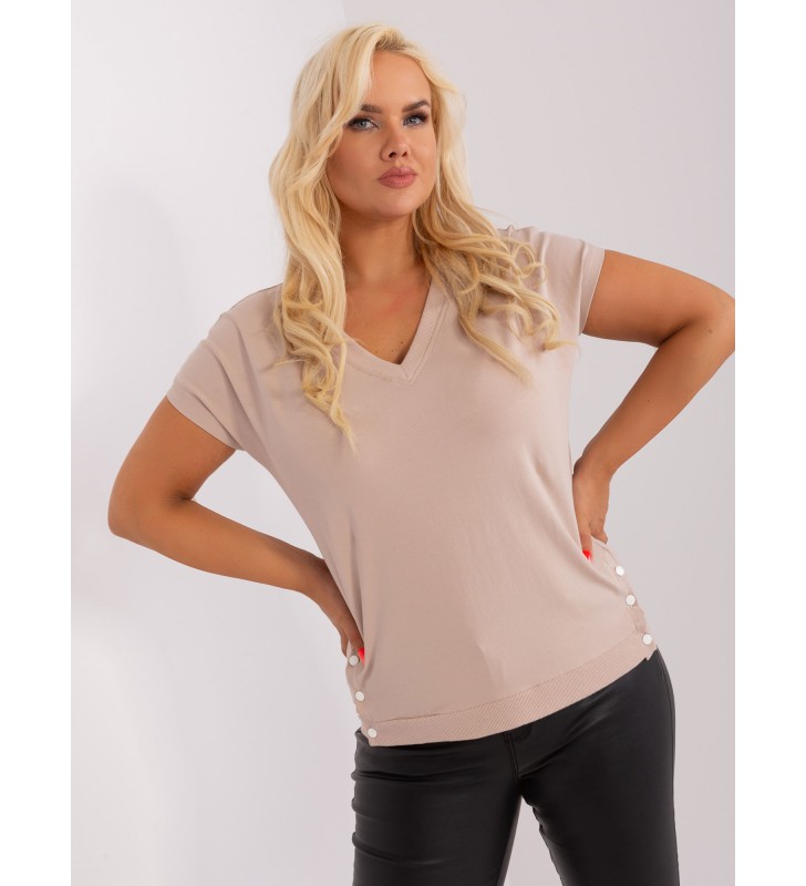 Bluzka plus size RV-BZ-8818.53 beżowy