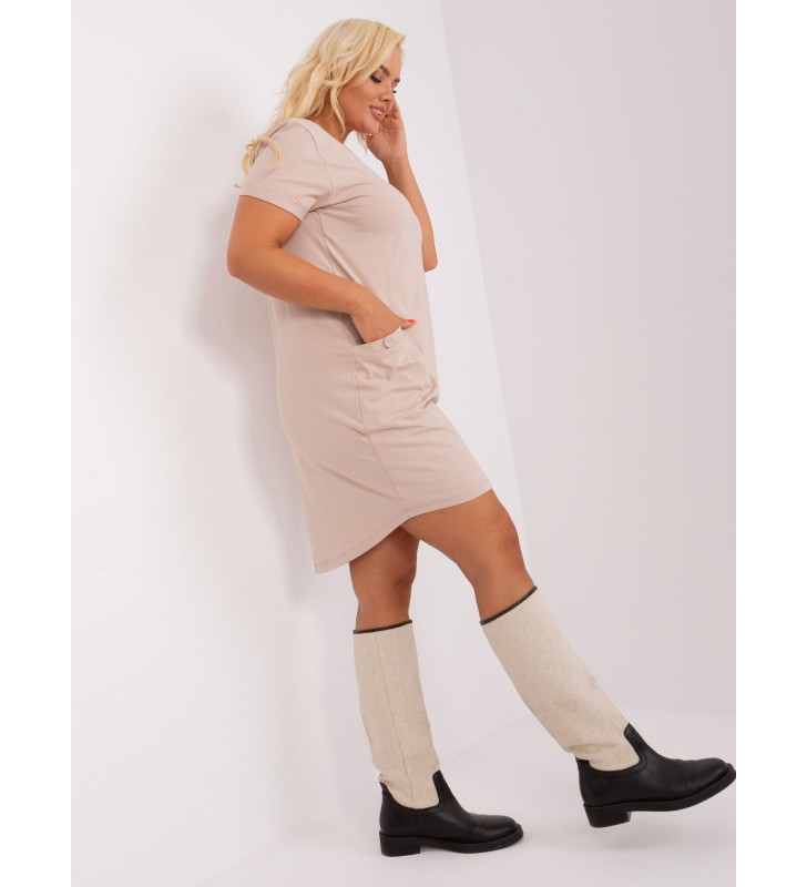 Tunika plus size RV-TU-8862.69P beżowy