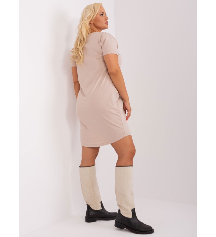 Tunika plus size RV-TU-8862.69P beżowy