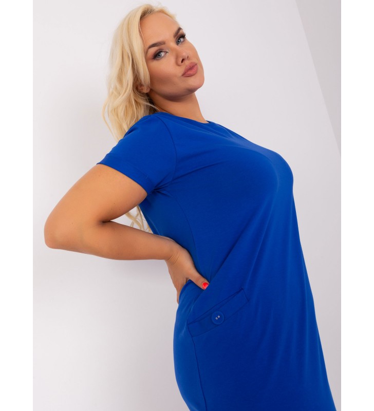 Tunika plus size RV-TU-8862.69P kobaltowy