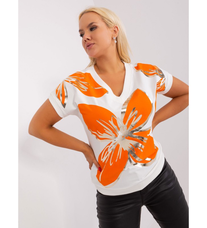 Bluzka plus size RV-BZ-8627.10P pomarańczowy