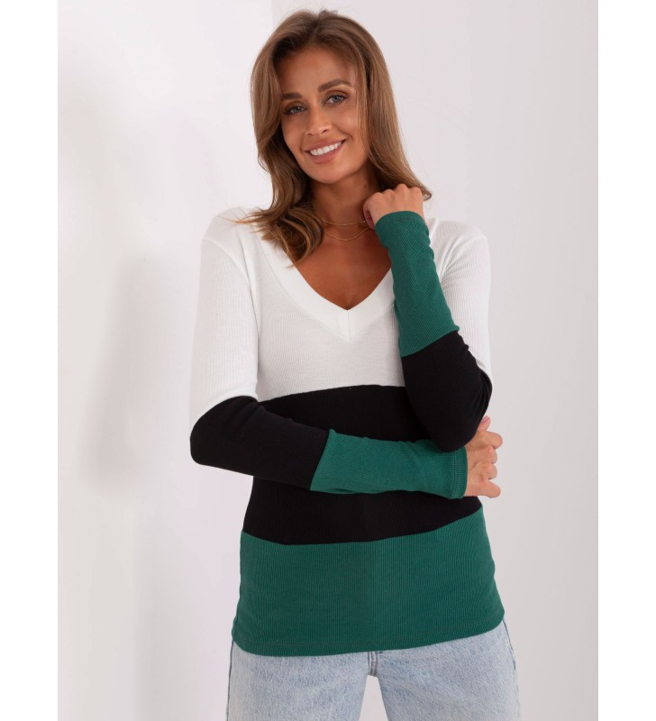 Bluzka longsleeves RV-BZ-8431-1.14P czarno-zielony