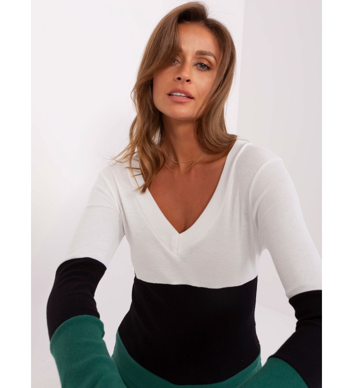 Bluzka longsleeves RV-BZ-8431-1.14P czarno-zielony