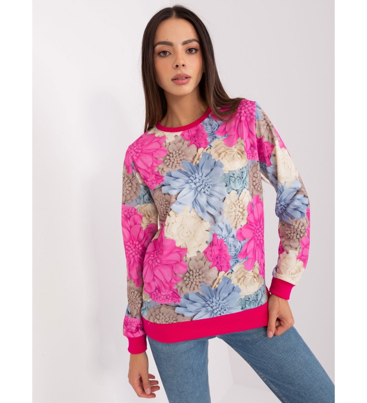 Bluza z nadrukiem LA-BL-B1057.47 różowy