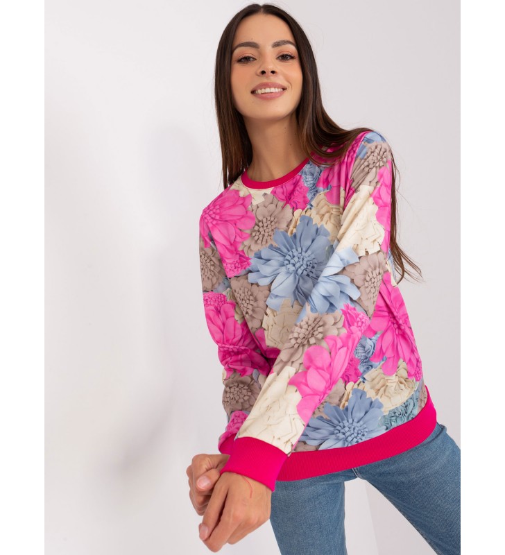 Bluza z nadrukiem LA-BL-B1057.47 różowy