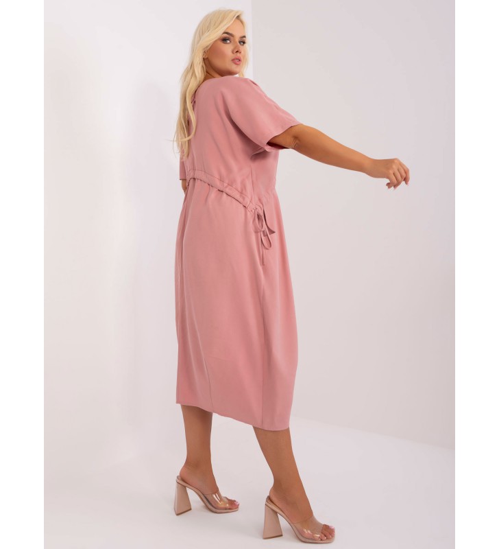 Sukienka plus size CHA-SK-9013.13X ciemny różowy