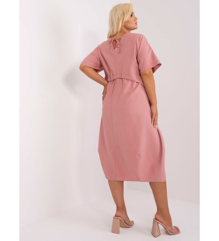 Sukienka plus size CHA-SK-9013.13X ciemny różowy