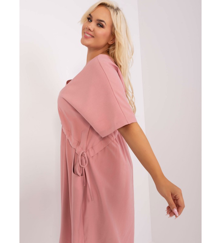 Sukienka plus size CHA-SK-9013.13X ciemny różowy