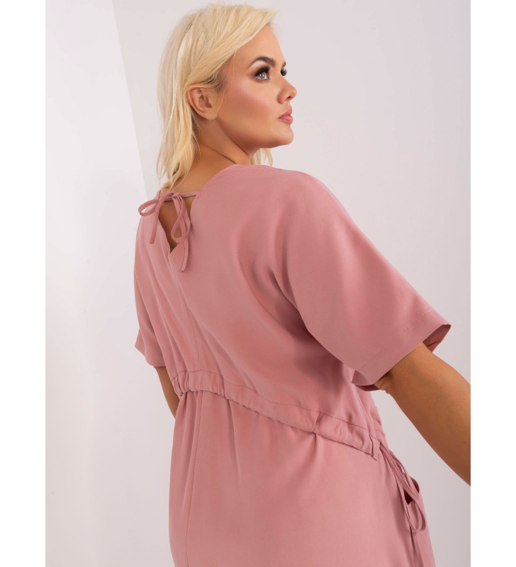 Sukienka plus size CHA-SK-9013.13X ciemny różowy