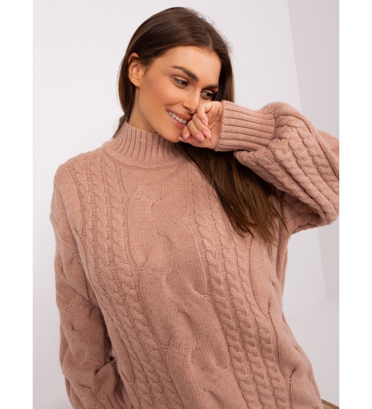 Sweter dzianinowa AT-SW-2367-1.35P ciemny różowy