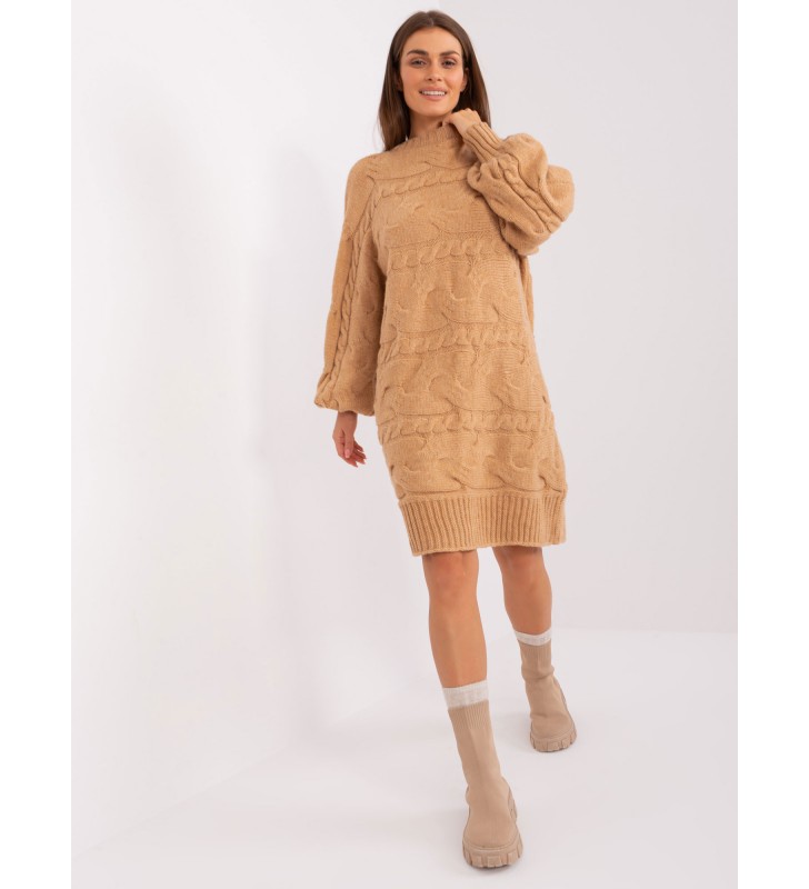 Sweter dzianinowa AT-SW-2367.76P camelowy