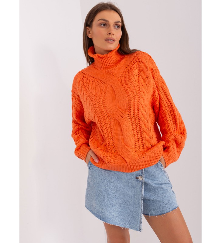 Sweter oversize AT-SW-2350.91P pomarańczowy