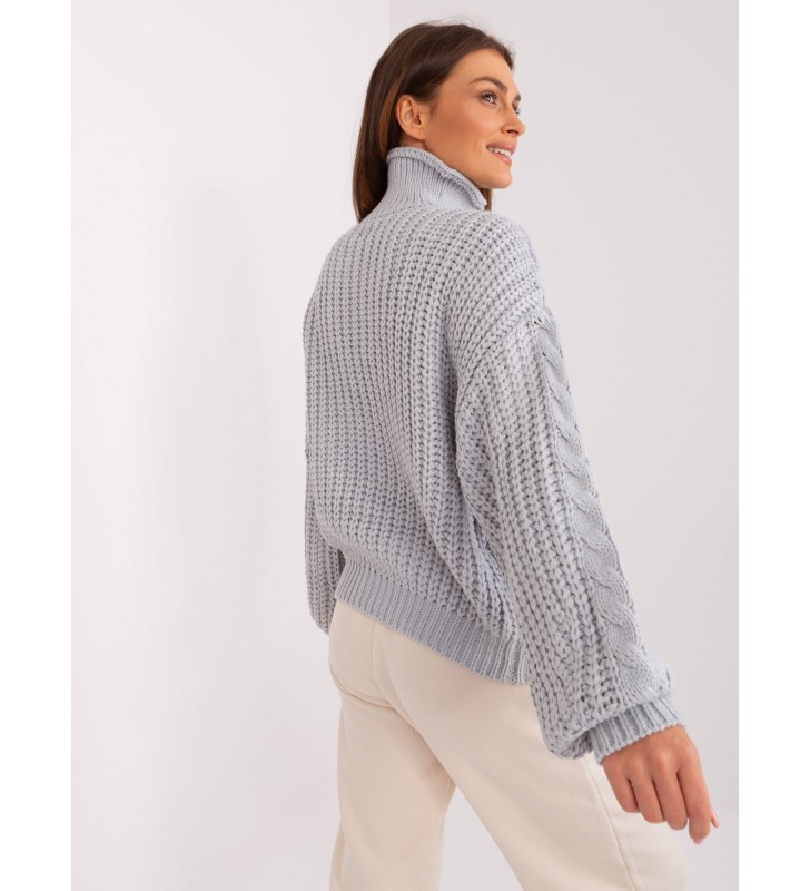 Sweter oversize AT-SW-2350.91P szary