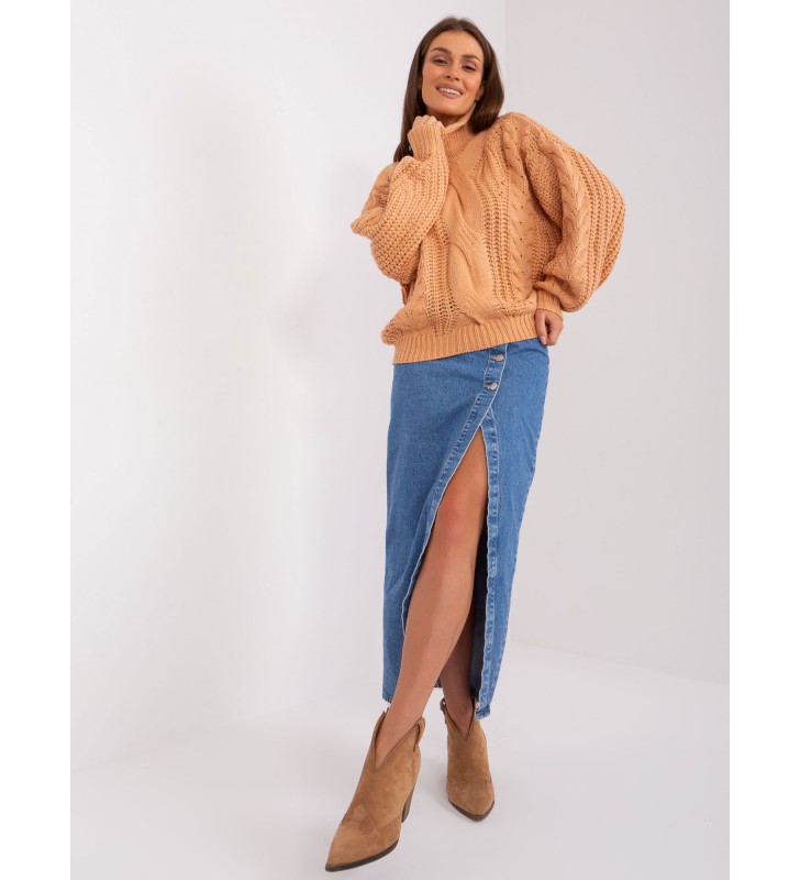 Sweter oversize AT-SW-2350.91P brzoskwiniowy