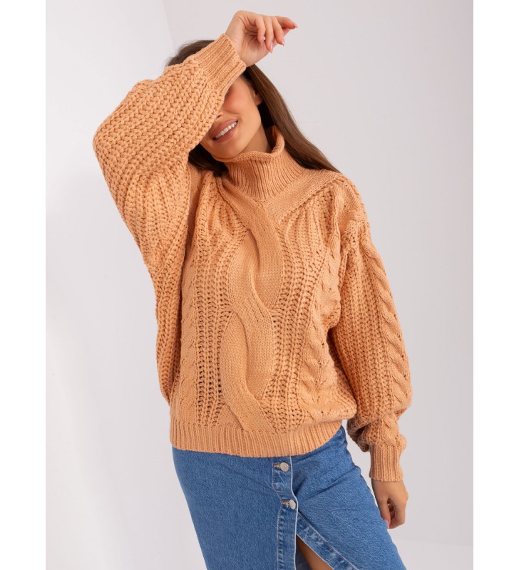 Sweter oversize AT-SW-2350.91P brzoskwiniowy