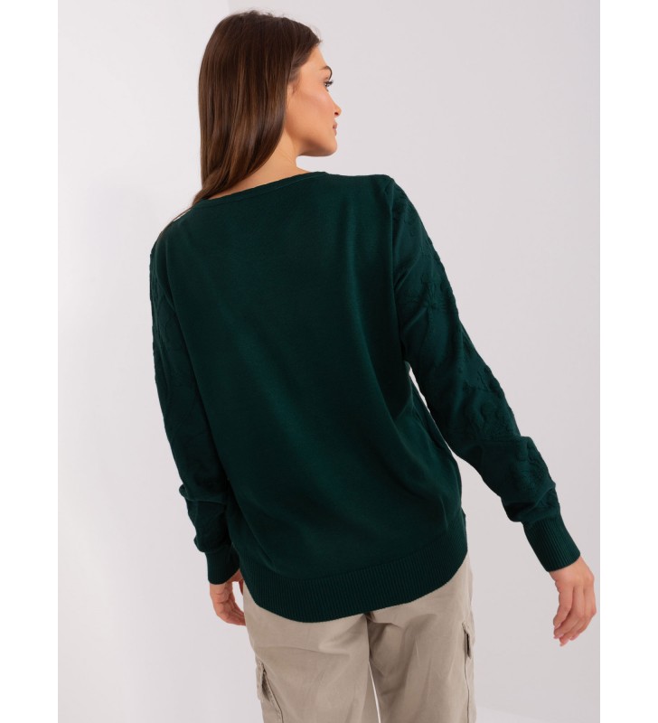 Sweter klasyczny AT-SW-2231.99P ciemny zielony