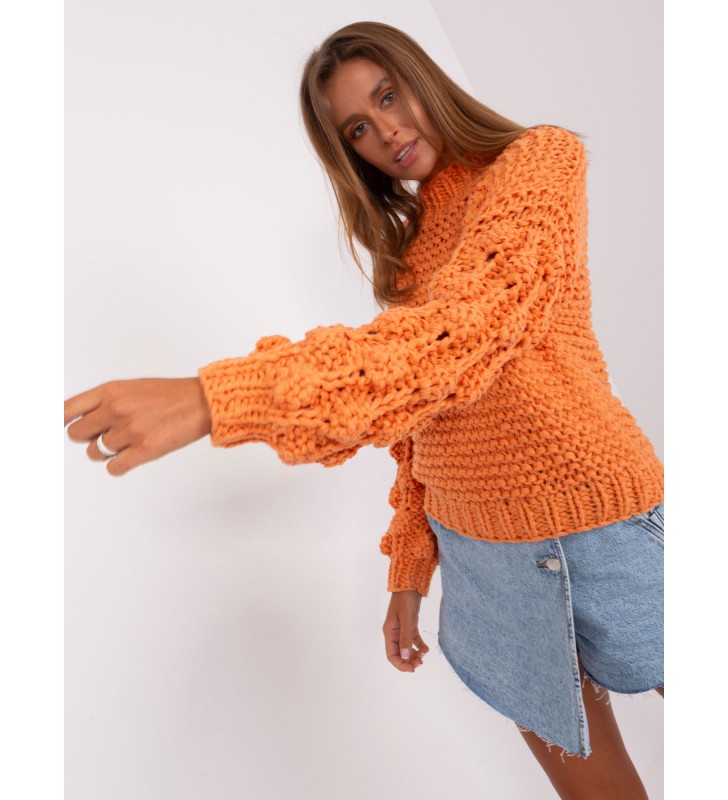 Sweter oversize AT-SW-2382.97P pomarańczowy