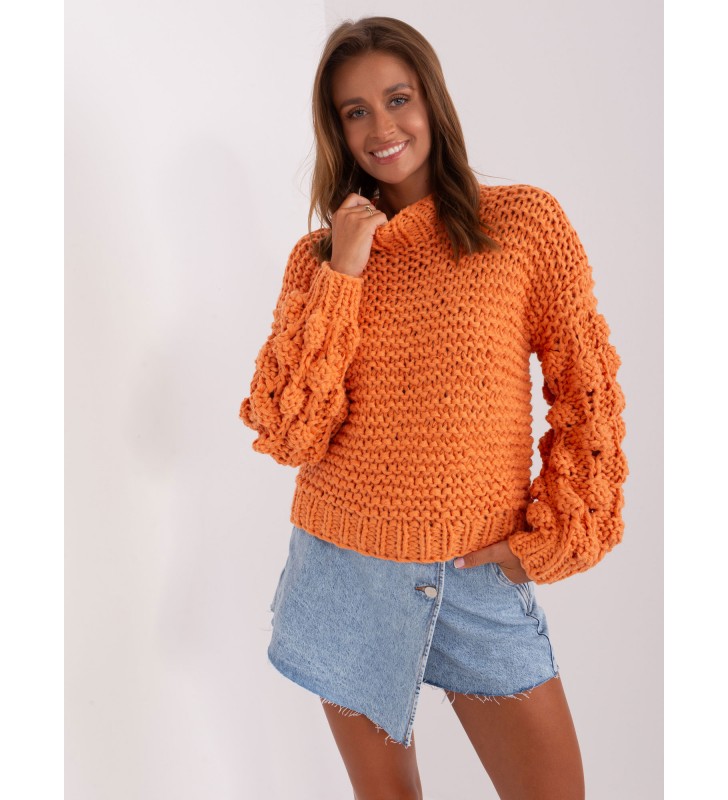 Sweter oversize AT-SW-2382.97P pomarańczowy