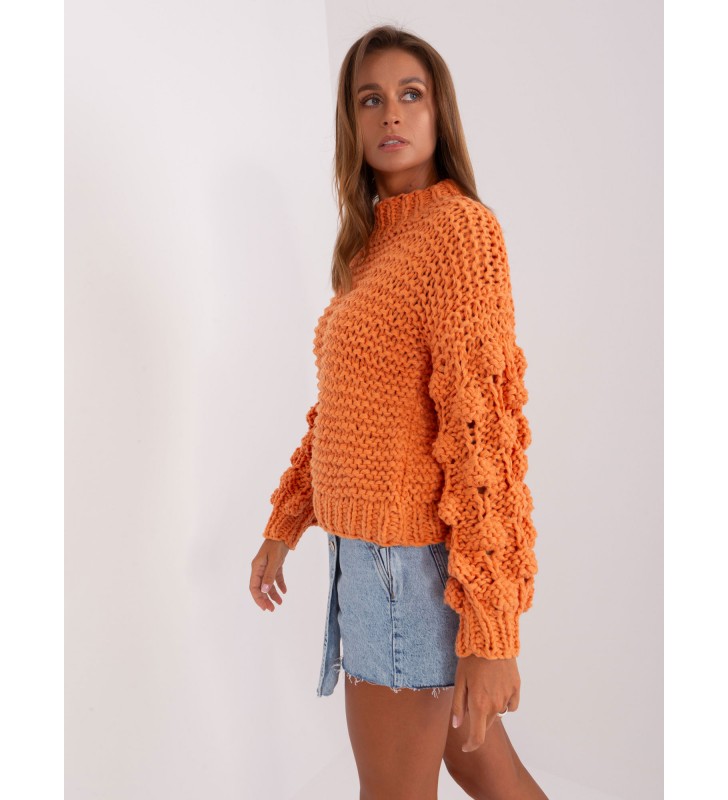 Sweter oversize AT-SW-2382.97P pomarańczowy