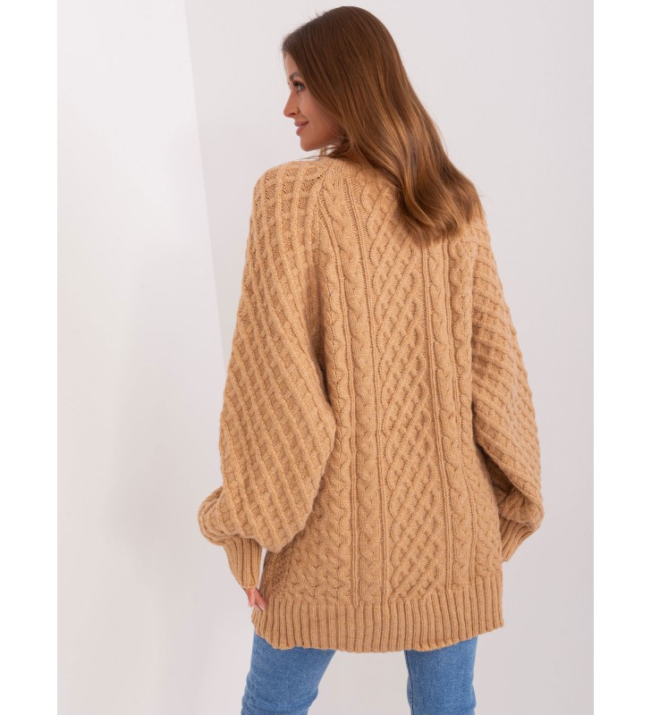 Sweter dzianinowa AT-SW-2367-2.64P camelowy